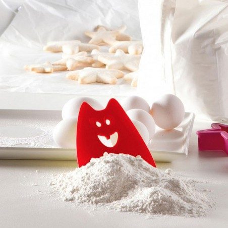 Spatola raschia impasto Koziol Orion Hans rosso