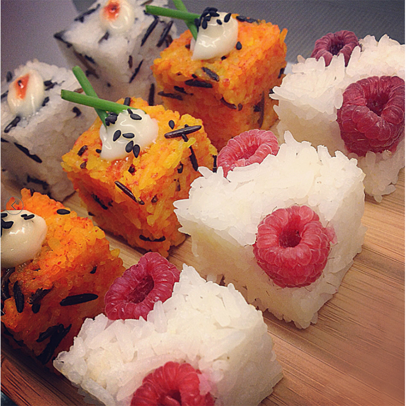 Stampo a forma di cubo per riso Rice Cube Sushi Maker