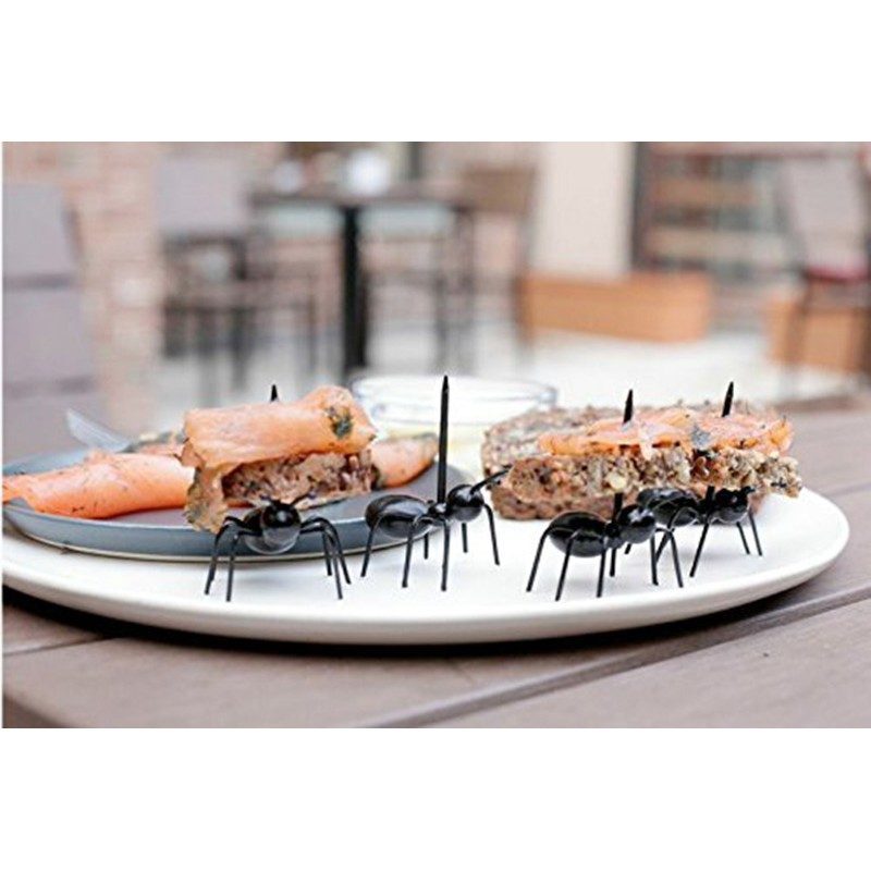 Set 20 formiche porta cibo per aperitivi Kikkerland Worker Ant Party Picks