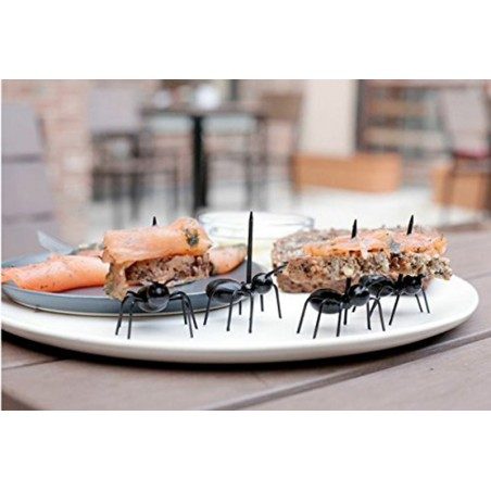 Set 20 formiche porta cibo per aperitivi Kikkerland Worker Ant Party Picks Set 20 formiche porta cibo per aperitivi Kikkerland Worker Ant Party Picks