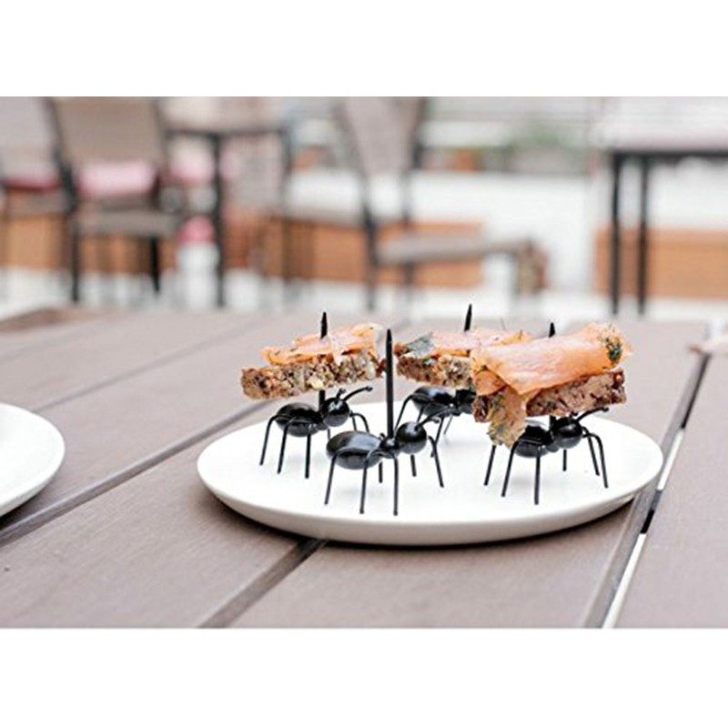 Set 20 formiche porta cibo per aperitivi Kikkerland Worker Ant Party Picks