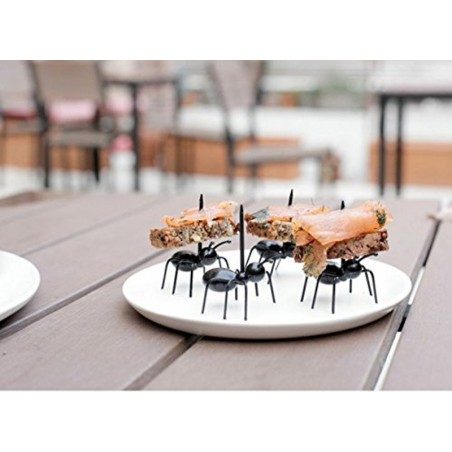 Set 20 formiche porta cibo per aperitivi Kikkerland Worker Ant Party Picks Set 20 formiche porta cibo per aperitivi Kikkerland Worker Ant Party Picks