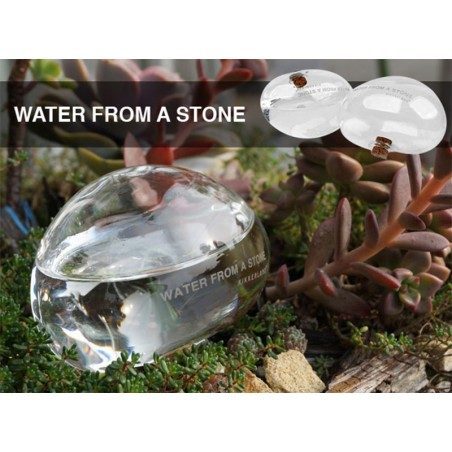 Kit di due pietre in vetro per irrigare le piante Kikkerland Water from a Stone
