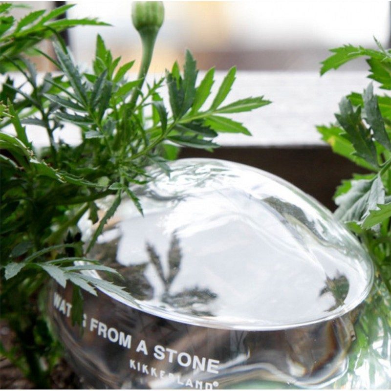 Kit di due pietre in vetro per irrigare le piante Kikkerland Water from a Stone