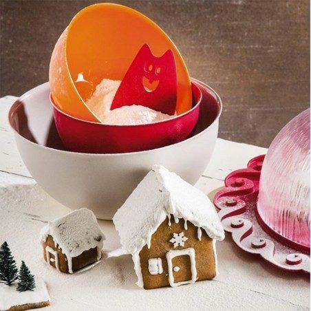 Spatola raschia impasto Koziol Orion Hans rosso