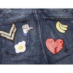 Set di 5 toppe termoadesive per tessuto Kikkerland Sequin Iron-on Patches 2