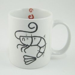 Tazza mug in porcellana pesci Belin