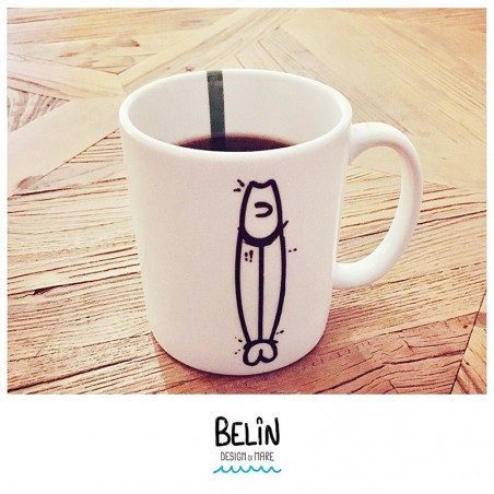 Tazza mug in porcellana pesci Belin Tazza mug in porcellana pesci Belin