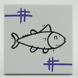 Mattonelle decorative o sottobicchieri con pesci Belin