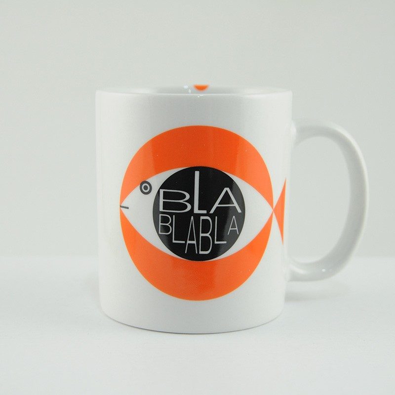 Mug tazza in porcellana con pesci Paranza Bugiarda