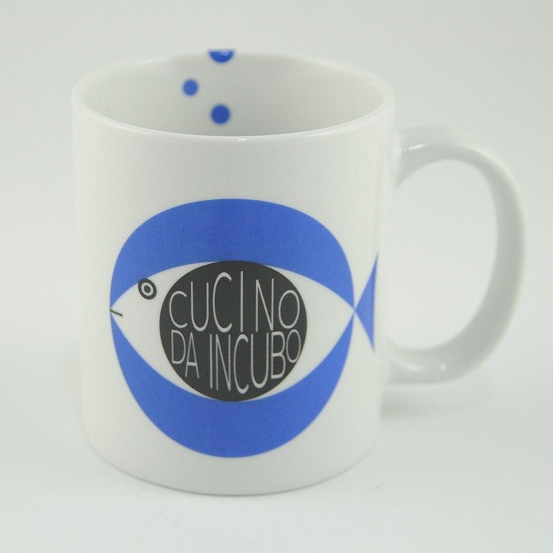 Mug tazza in porcellana con pesci Paranza Bugiarda