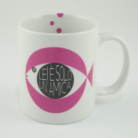 Mug tazza in porcellana con pesci Paranza Bugiarda