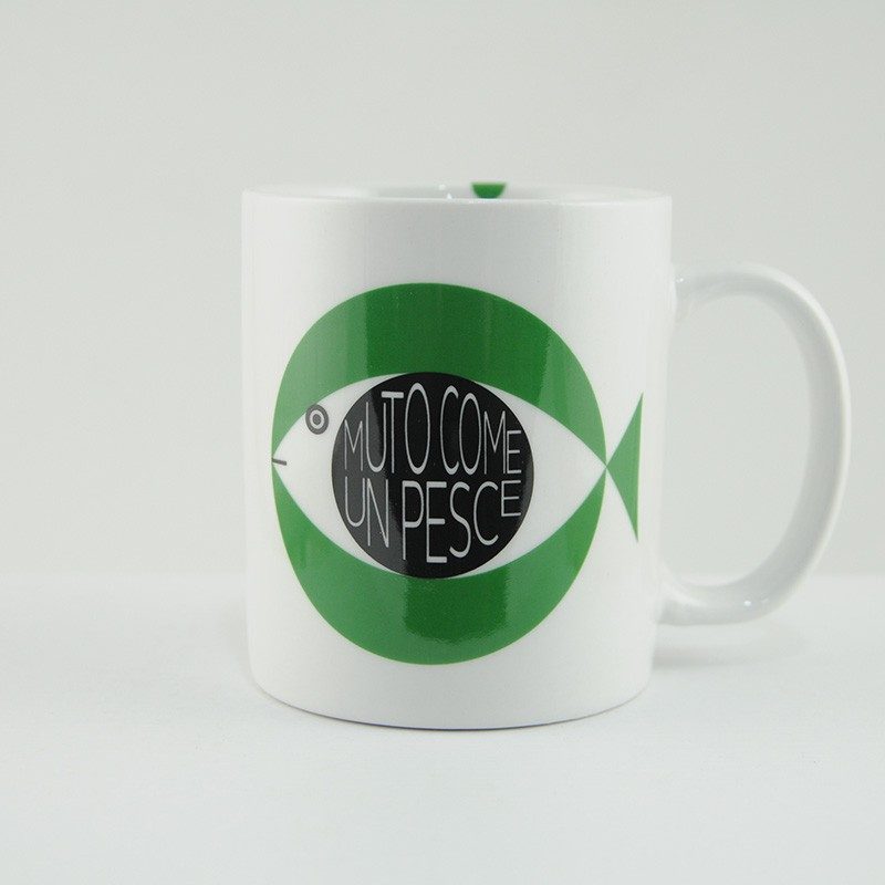 Mug tazza in porcellana con pesci Paranza Bugiarda