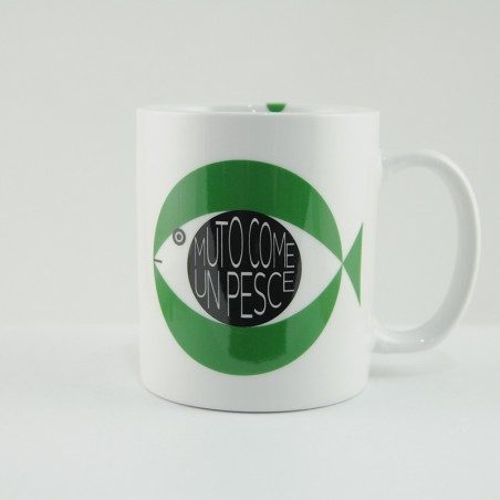 Mug tazza in porcellana con pesci Paranza Bugiarda