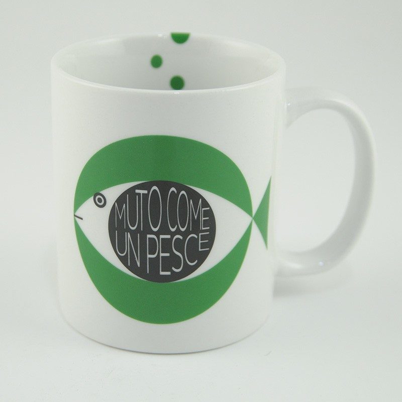 Mug tazza in porcellana con pesci Paranza Bugiarda
