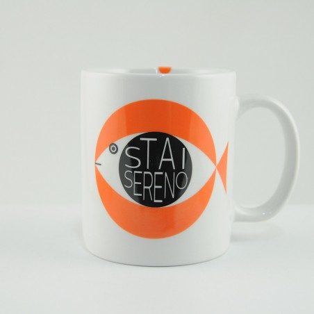 Mug tazza in porcellana con pesci Paranza Bugiarda