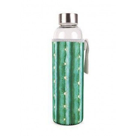 Bottiglietta vetro con custodia Kikkerland Cactus Glass Bottle + Sleeve Bottiglietta vetro con custodia Kikkerland Cactus Glass Bottle + Sleeve