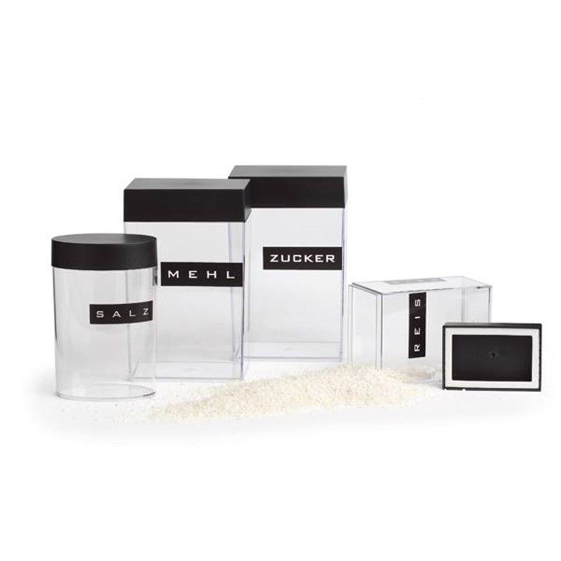 Contenitore trasparente tappo nero Olalà Cool Line