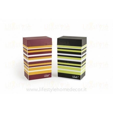Barattolo rettangolare righe Olalà Lifestyle Line Barattolo rettangolare righe Olalà Lifestyle Line