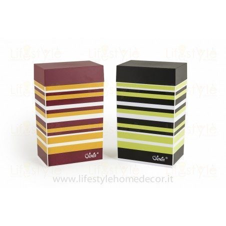 Barattolo rettangolare righe Olalà Lifestyle Line Barattolo rettangolare righe Olalà Lifestyle Line