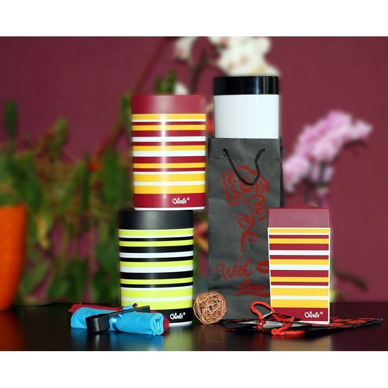 Barattolo rettangolare righe Olalà Lifestyle Line