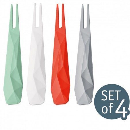 Set 4 forchettine Koziol Kant colori assortiti Set 4 forchettine Koziol Kant colori assortiti