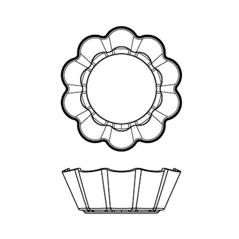 Set 4 stampi silicone mini tartellette Ø 8 cm Happyflex