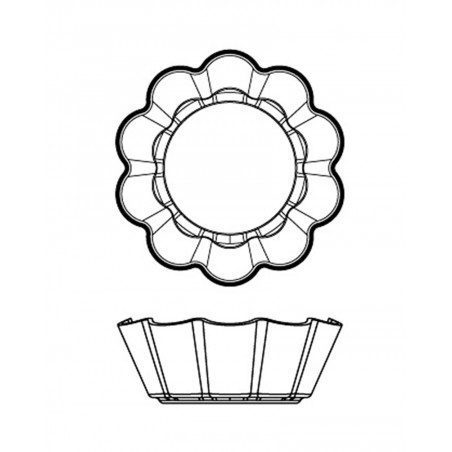 Set 4 stampi silicone mini tartellette Ø 8 cm Happyflex Set 4 stampi silicone mini tartellette Ø 8 cm Happyflex