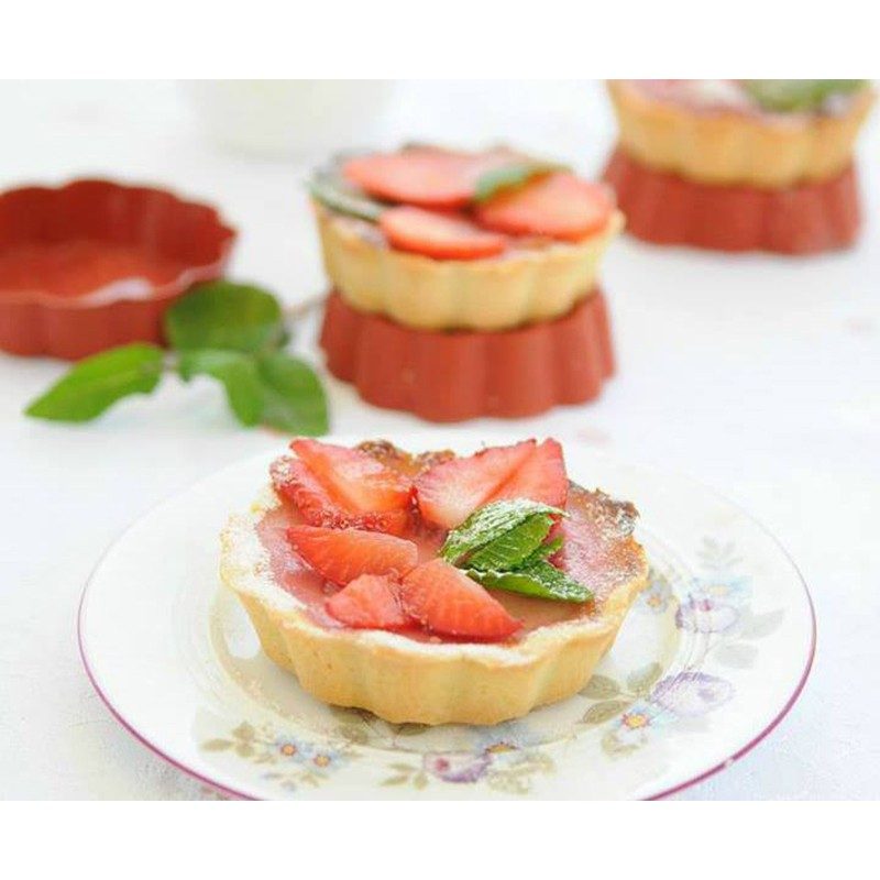 Set 4 stampi silicone mini tartellette Ø 8 cm Happyflex