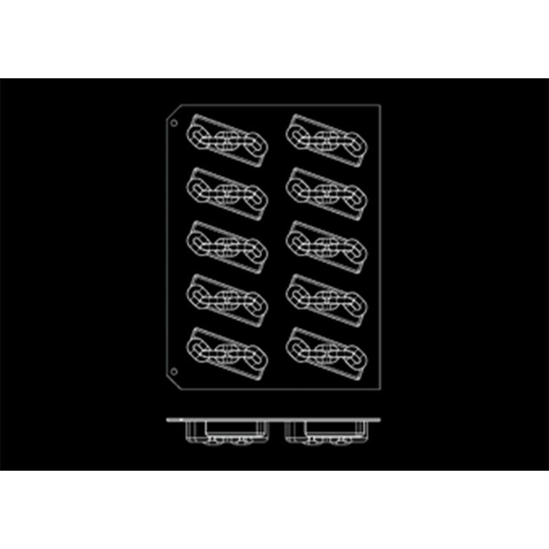 Stampo silicone 10 pezzi Happyflex Alcatraz