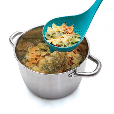 Mestolo forato Ototo Mamma Nessie turchese