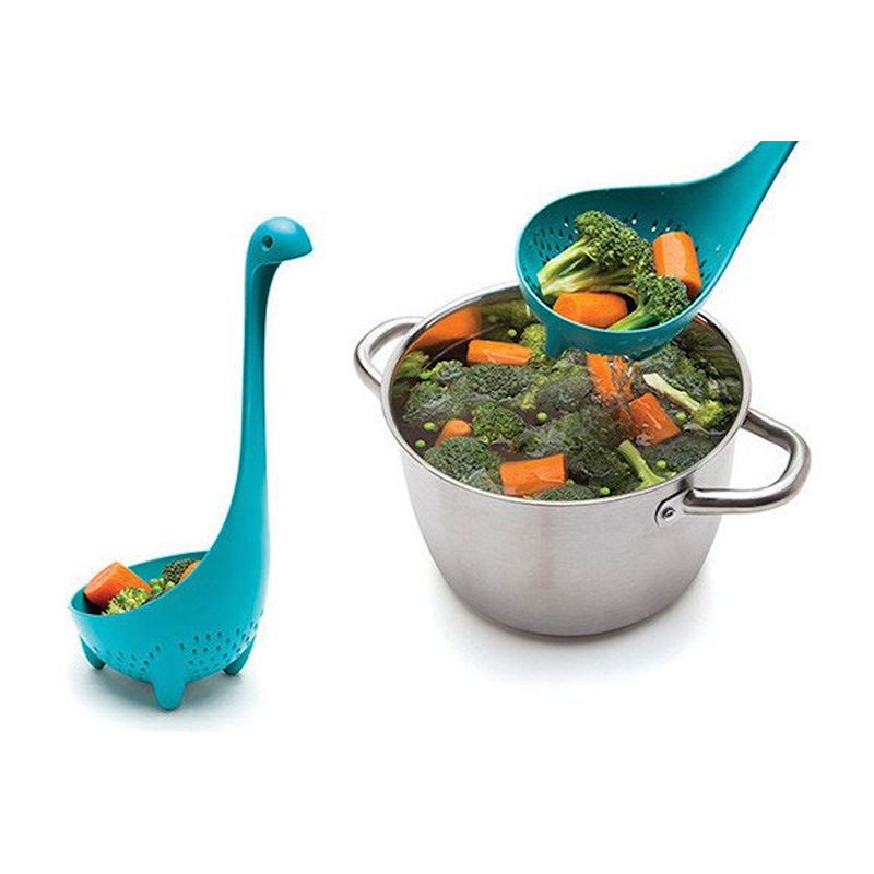 Mestolo forato Ototo Mamma Nessie turchese