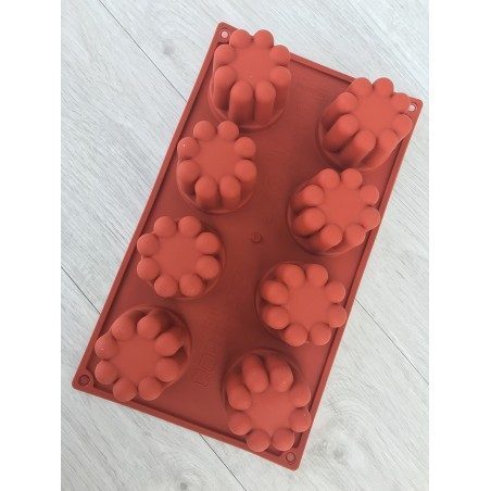 Stampo silicone 8 bavaresi Ø 6 cm Happyflex Stampo silicone 8 bavaresi Ø 6 cm Happyflex