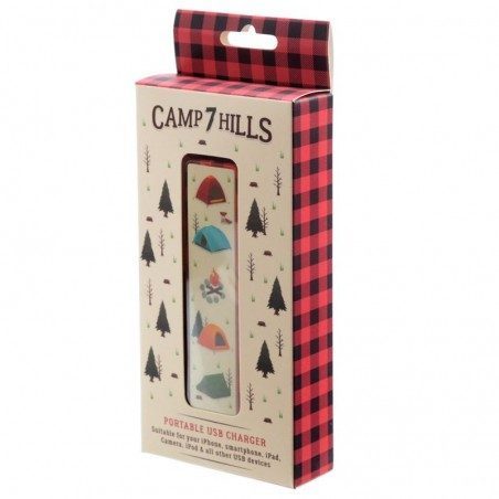 Portachiavi alimentatore portatile power bank Puckator Camping Portachiavi alimentatore portatile power bank Puckator Camping