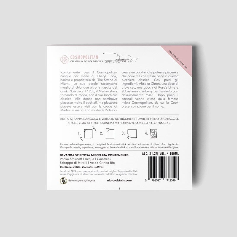 Cocktail monodose NIO Cosmopolitan