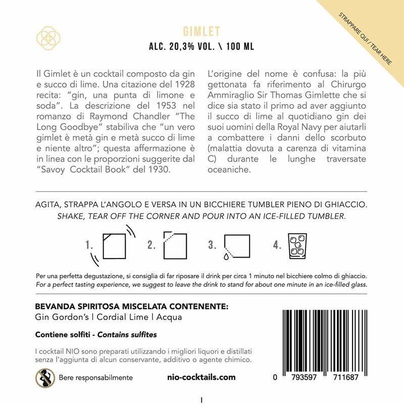 Cocktail monodose Nio Gimlet