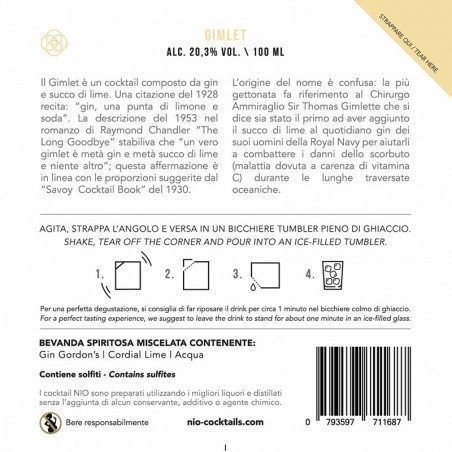 Cocktail monodose Nio Gimlet