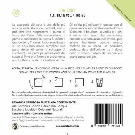Cocktail monodose Nio Gin Sour