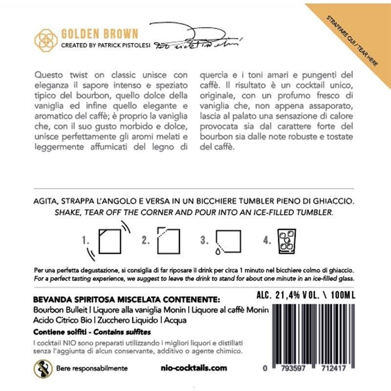 Cocktail monodose Nio Golden Brown