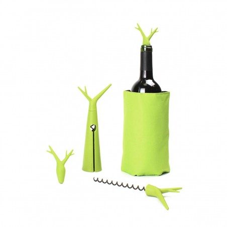 Set vino refrigeratore cavatappi e 2 tappi Koala Kit Forest Set vino refrigeratore cavatappi e 2 tappi Koala Kit Forest