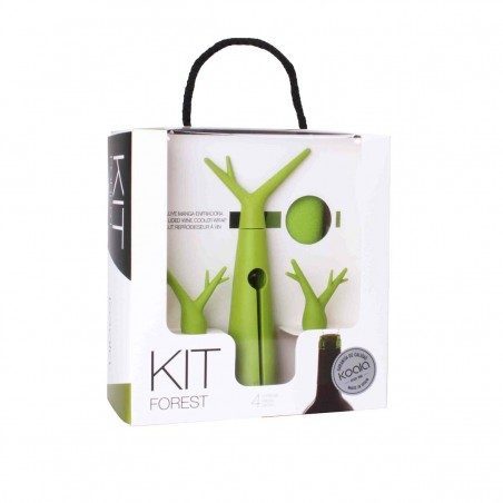 Set vino refrigeratore cavatappi e 2 tappi Koala Kit Forest Set vino refrigeratore cavatappi e 2 tappi Koala Kit Forest