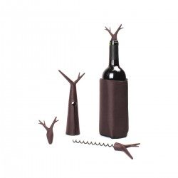 Set vino refrigeratore cavatappi e 2 tappi Koala Kit Forest
