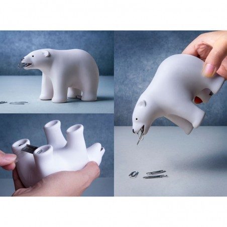 Porta nastro adesivo e graffette Qualy Polar Bear Tape Dispenser
