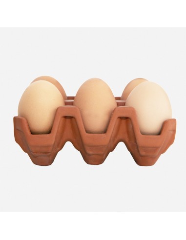 Portauova Terracotta Egg Carton Kikkerland