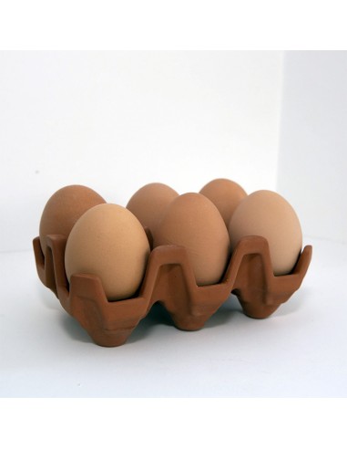 Portauova Terracotta Egg Carton Kikkerland
