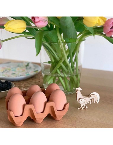 Portauova Terracotta Egg Carton Kikkerland