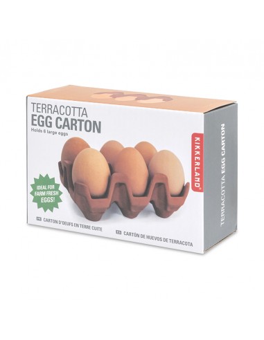 Portauova Terracotta Egg Carton Kikkerland