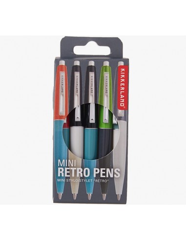Set 5 mini penne Kikkerland Mini Retro Pens