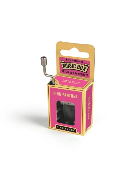 Carillon a manovella Kikkerland Music Box Pink Panther Carillon a manovella Kikkerland Music Box Pink Panther