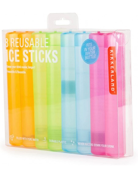 Set 8 bastoncini stick raffrescatori ghiaccio riutilizzabili Kikkerland Set 8 bastoncini stick raffrescatori ghiaccio riutilizzabili Kikkerland